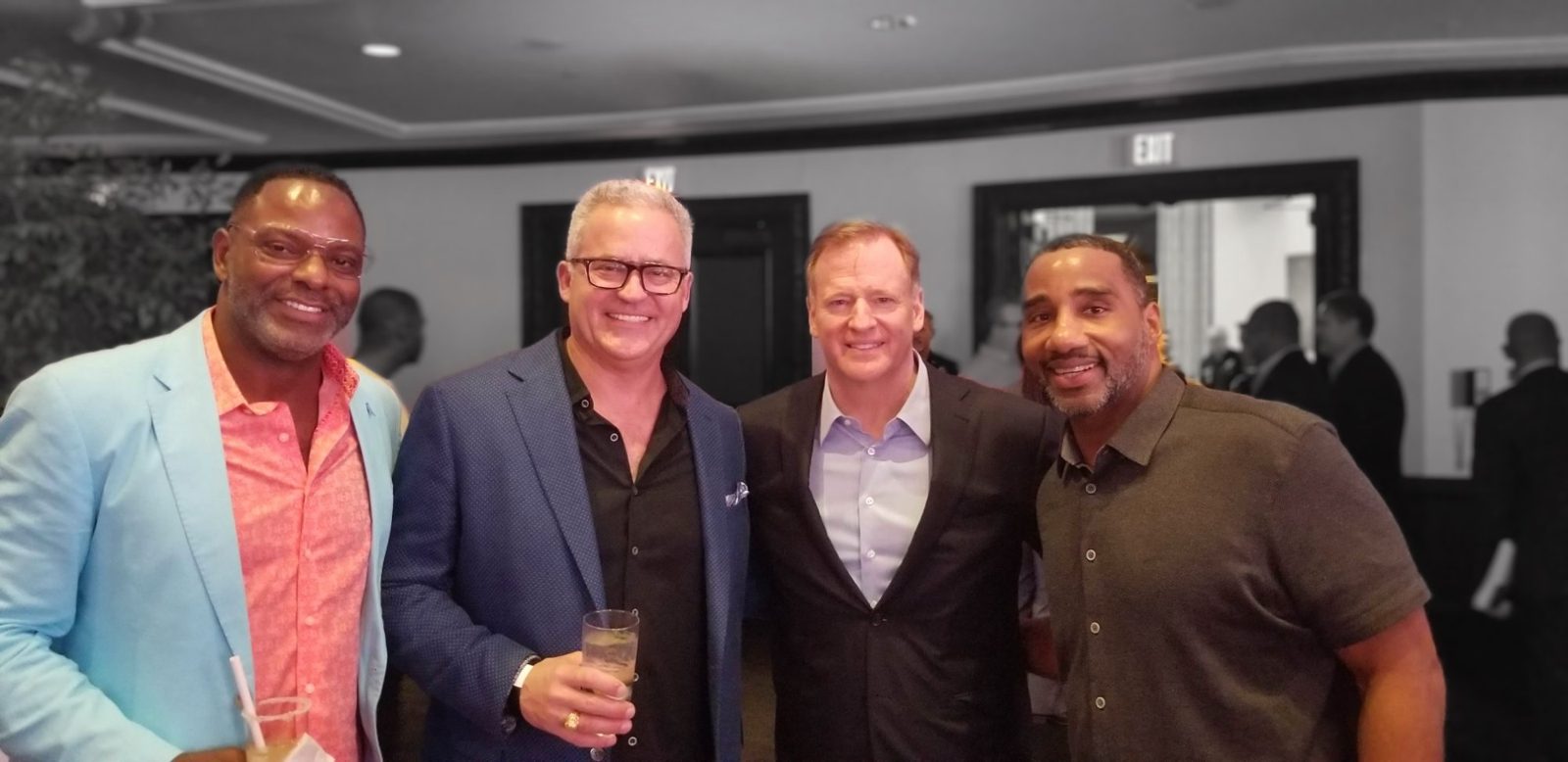 Kenyon Rasheed with NFL Commissioner Roger Goodell